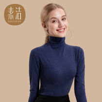 Modal half high neck velvet base shirt womens top with long sleeve T-shirt 2021 New thin warm autumn clothes