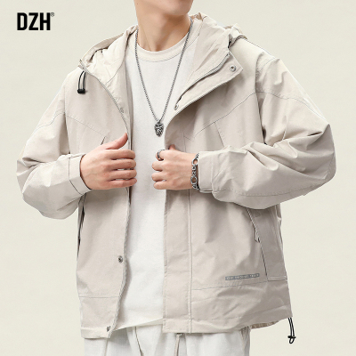 加厚宽松连帽工装冲锋衣