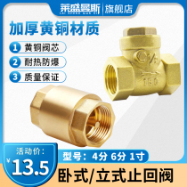 All copper vertical check valve 4 points 6 points 1 inch horizontal check valve water meter spring check valve for water pump