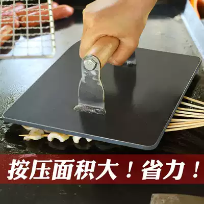 Add scallion cake squid pressure plate press cake press shovel iron plate squid duck intestines onion grab cake press shovel teppanyaki tool