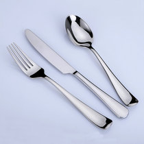 Feel good and true 18 10 stainless steel western knife fork and spoon three-piece set of household steak tableware Western tableware 3-piece set