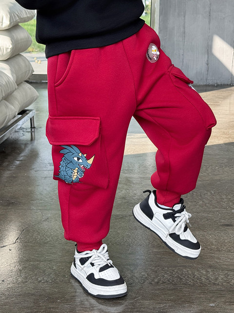 Boys' Pants Children's 2026 New Autumn and Spring Fashionable Casual Long Pants Kids Ultraman Sports Sweatpants