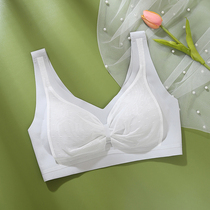 No-scratched underwear female vest with no steel ring small breasts gathered up to summer slim fit white merry-back comfort bra bra
