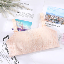 Small chest flat chest aa cup is not empty thickened super thick 5cm super gathered lace bandeau anti-light underwear white black