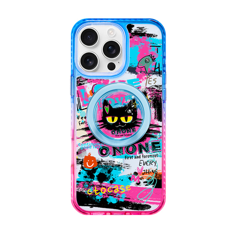 Girls【cat 】MagSafe PopSocket MagSafe Gradient 12 Pro/Plus/Max/Air – 17, 16, 15, 14, 13 iPhone Case