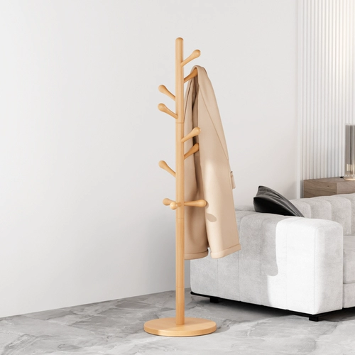 Современная вешалка из натурального дерева для домашнего использования, куртка, трубка