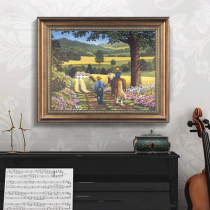 European style pastoral harvest folk painting farmhouse hotel mural restaurant oil painting living room rural landscape decoration painting