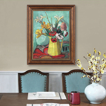 Pan Yuliang restaurant flower decoration painting single living room mural bedroom hanging painting porch oil painting dining room retro wall painting