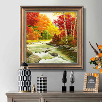 American decorative painting Living Room restaurant retro landscape landscape painting oil painting European corridor aisle background wall mural