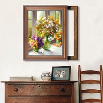 Van Gogh American dining room meter box decoration painting vertical living room European blocking distribution box switch box hanging painting