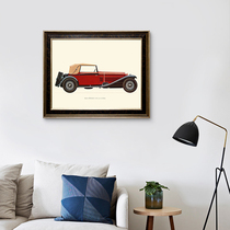 American Living Room Decoration Painting Childrens Room Free Of Punch Wall Painting Retro Old Lord Car Mural Boy Bedroom Bedside Hanging Painting