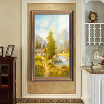 Cornucopia American entrance decorative painting vertical living room corridor landscape hanging painting European style landscape mural oil painting