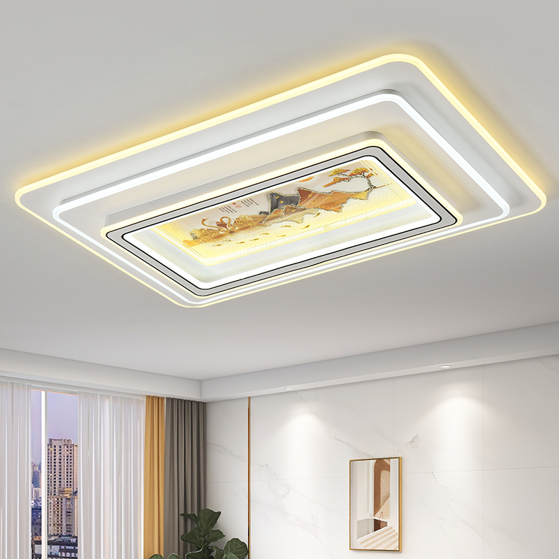 Voice-Controlled Ceiling Light, Living Room Light, Rectangular Bedroom Light, Home Lighting Combination, Whole House Package, 2026 New Model Voice-Controlled Ceiling Light, Living Room Light, Rectangular Bedroom Light, Home Lighting Combination, Whole House Package, 2026 New Model