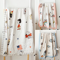  Cartoon soft waxy organic cotton double cotton yarn cloth spring summer autumn and winter quilt Kindergarten children and students single quilt