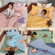 ins cotton spring autumn and winter baby children cute multi-function disassembly and washing can expose the foot sleeping bag portable travel sleeping bag