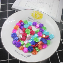 Handmade DIY18mm Rose Imitation Pearl Bouquet Material Woven Bracelet String Beads Colorful Clothing Ornament Accessories