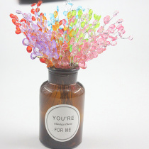 Simulation water drop branch crafts DIY acrylic bead flower accessories decorative flower length 14CM