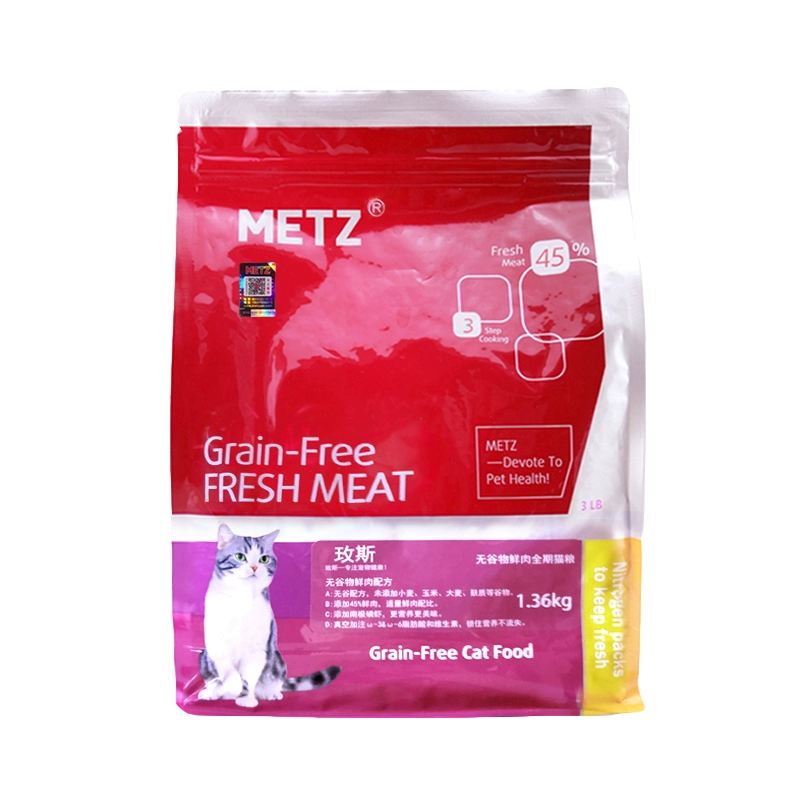 METZ Thịt tươi không có hạt Thức ăn cho mèo cho mèo con và vật nuôi Thức ăn chủ yếu phổ biến 3 lbs / 1,36kg Miễn phí Vận chuyển - Cat Staples