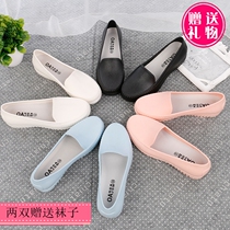 Rain boots Korean shallow single shoes spring and autumn womens rain boots Korean version fashion cute all-match round head student short tube waterproof shoes