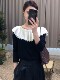 Spring wear ruffled off-shoulder sweater women's 2026 new style unique and beautiful one-shoulder top