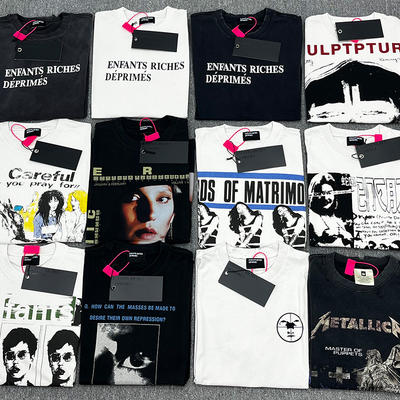 ERD's melancholic second-generation rich series of American retro vintage cleanfit vtg short-sleeved T-shirts for both men and women is trendy