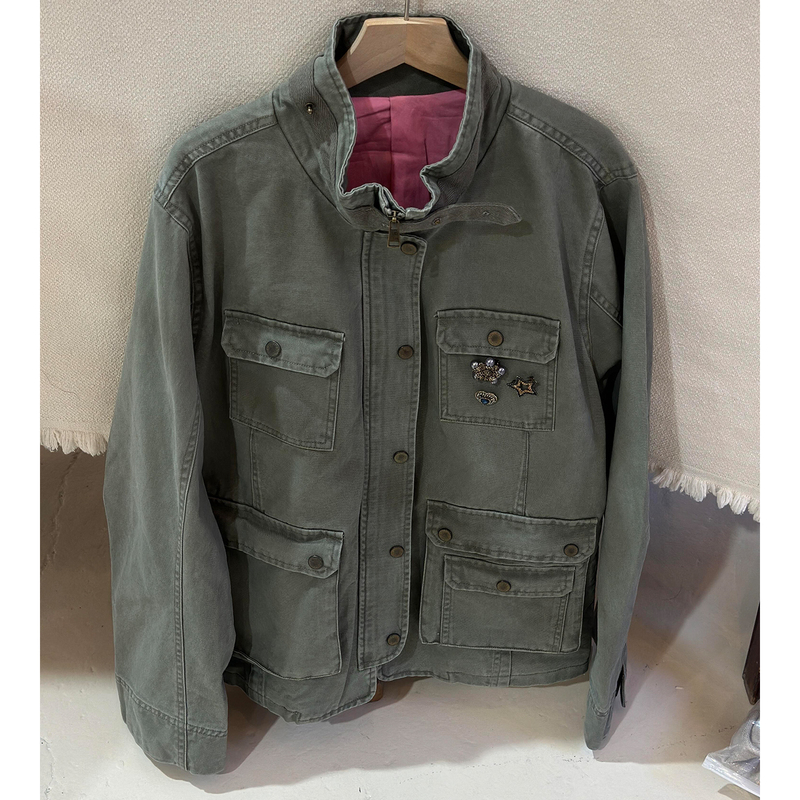 Barn-Style Retro Workwear Jacket for Women, 2026 Autumn New High-End Korean Version, Loose Casual Versatile Jacket