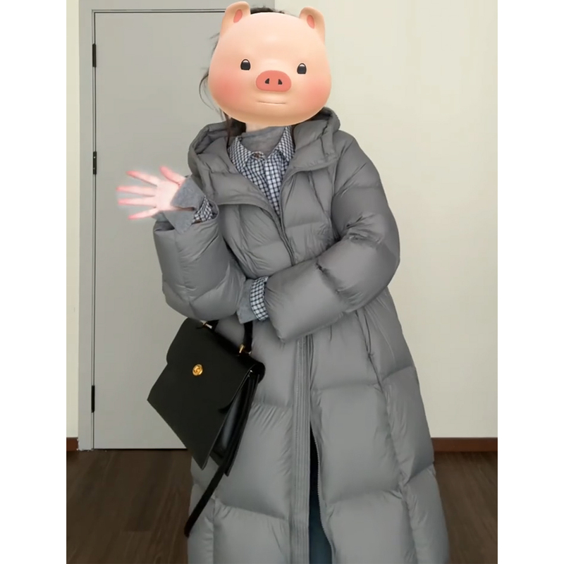 Gray Mid-Length Hooded down Jacket for Women, 2025 New Winter Model, Unique and Super Stylish, Popular This Year for Petite Figures Gray Mid-Length Hooded down Jacket for Women, 2025 New Winter Model, Unique and Super Stylish, Popular This Year for Petite Figures
