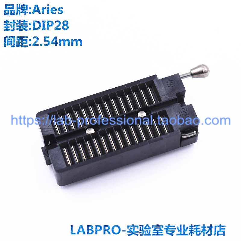 美国ARIES锁紧座 DIP28/28-6554-10测试座 编程座 原装全新进口