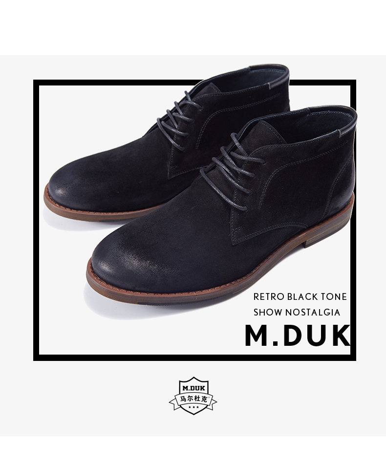 Người anh retro giày thường nam Martin khởi động mờ da thấp để giúp sa mạc khởi động quần short Hàn Quốc xu hướng hoang dã giầy chạy bộ nam