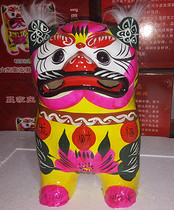 High 30cm high dense clay sculpture clay tiger Zucai Tiger Town House Tiger mud Tiger called Tiger folk crafts color sculpture