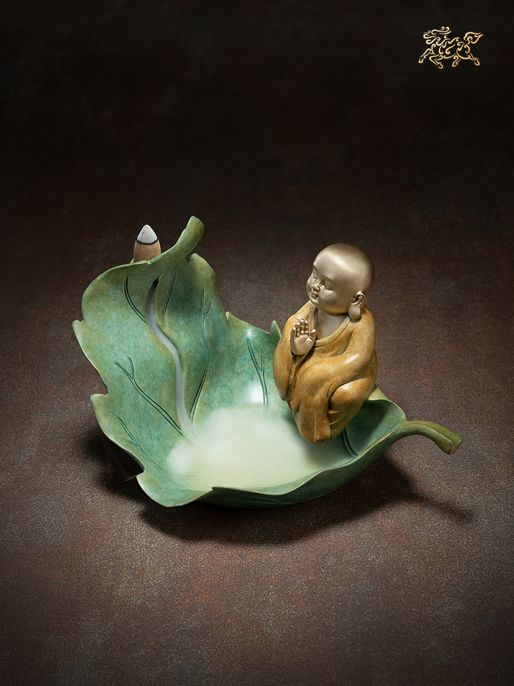 Copper master all copper ornaments "heart like bodhi (back incense)" home accessories craft gifts ornaments