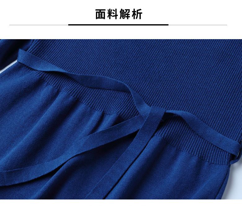 长款针织连衣裙过膝毛衣半高领收腰很仙的长裙