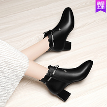 Martin boots single boots 2021 New Tide black autumn autumn and winter Net red high heel thick heel thin Joker boots