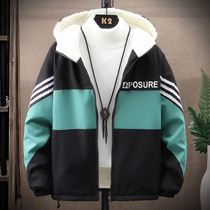 Boy coat autumn winter 2020 new boy jacket handsome 12-15 years old middle and Big Boy Tide plus velvet padded male