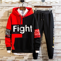 Boys autumn suit 12 middle and Big Boy 13 long sleeve two-piece set 16 junior high school students loose 15-year-old handsome clothes