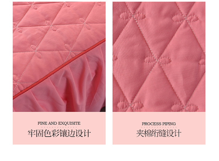 Hàn Quốc bông dày rắn một mảnh giường xù váy bedspread Simmons trải giường trượt 1.5m1.8 m - Váy Petti drap giường có viền