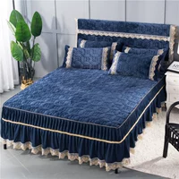 Mùa đông flannel dày giường bông váy duy nhất mảnh xù 1,8 m và chăn Coral 1,5 đơn vị bông - Váy Petti váy giường