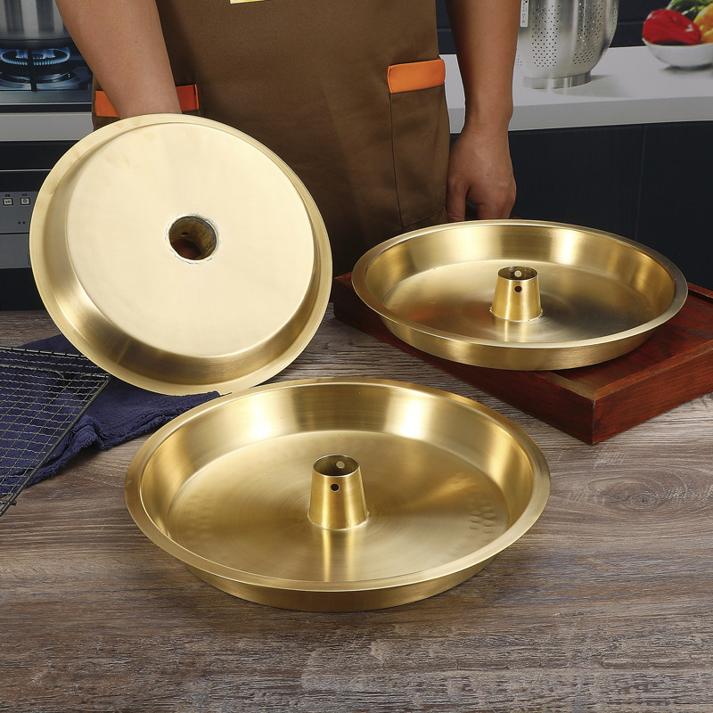 Special thick copper pan sauna pan chicken plate copper chicken basin pure copper disc brass disc sauna tray copper steam tray copper water pan hot pot