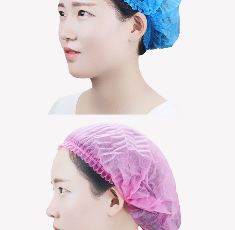 Mũ dùng một lần dày thực phẩm phục vụ phẫu thuật lưới đàn ông và phụ nữ nấu ăn rụng tóc chống bụi dầu phòng khói đầu bếp mũ tóc thoáng khí mũ y tế dùng 1 lần nón trùm y tế