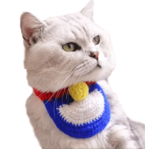Бесплатная доставка ручной питомец Doraemon Wool Cat Catbles Meow Dog Dog Teddy Dingdang воротник смешное тело сборка