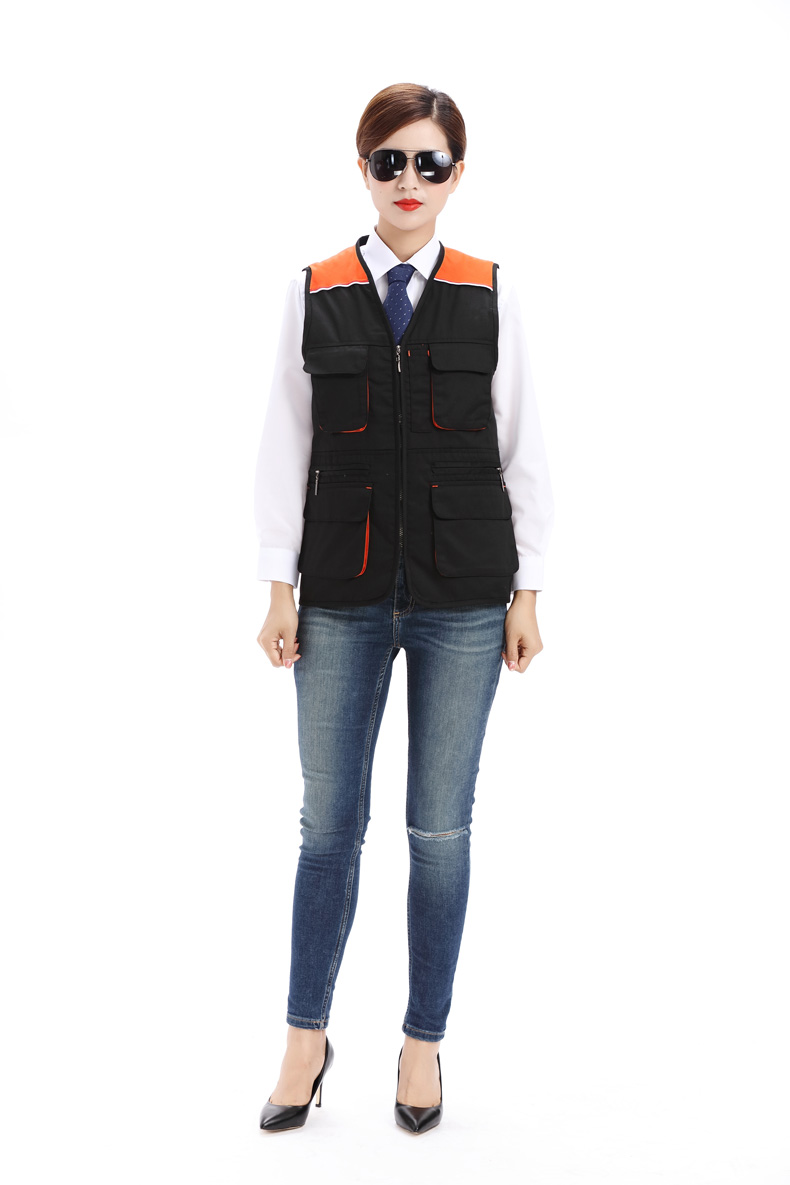 Áo vest công sở tùy chỉnh ngoài trời nhiếp ảnh gia đám cưới bông nhà máy tự động sửa chữa dày vest vest nam và nữ áo ghi lê