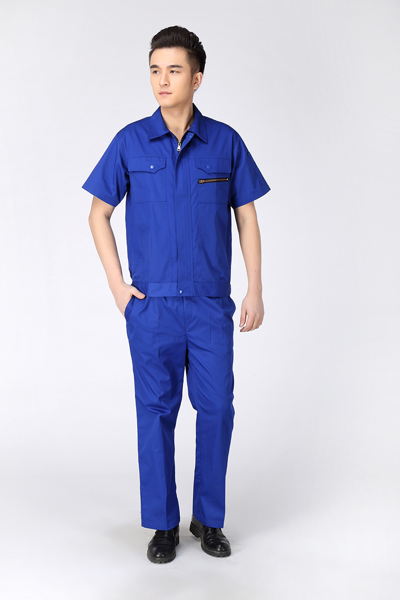 Bộ phận kỹ thuật khách sạn mùa hè Bộ đồ bảo hộ lao động ngắn tay Bảo hiểm lao động Dịch vụ sửa chữa ô tô đồ bộ thun