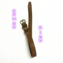 Old stock Brand new 80-year-old cowhide strapping scaffolding fixing belt metal buckle head pure cowhide military fan collection