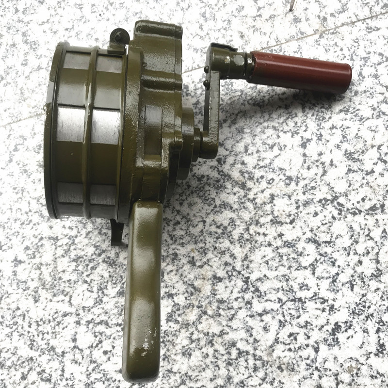 Old stock new 70-year-old hand-cranked siren emergency rescue and firefighting outdoor loudspeaker sound loud military fans