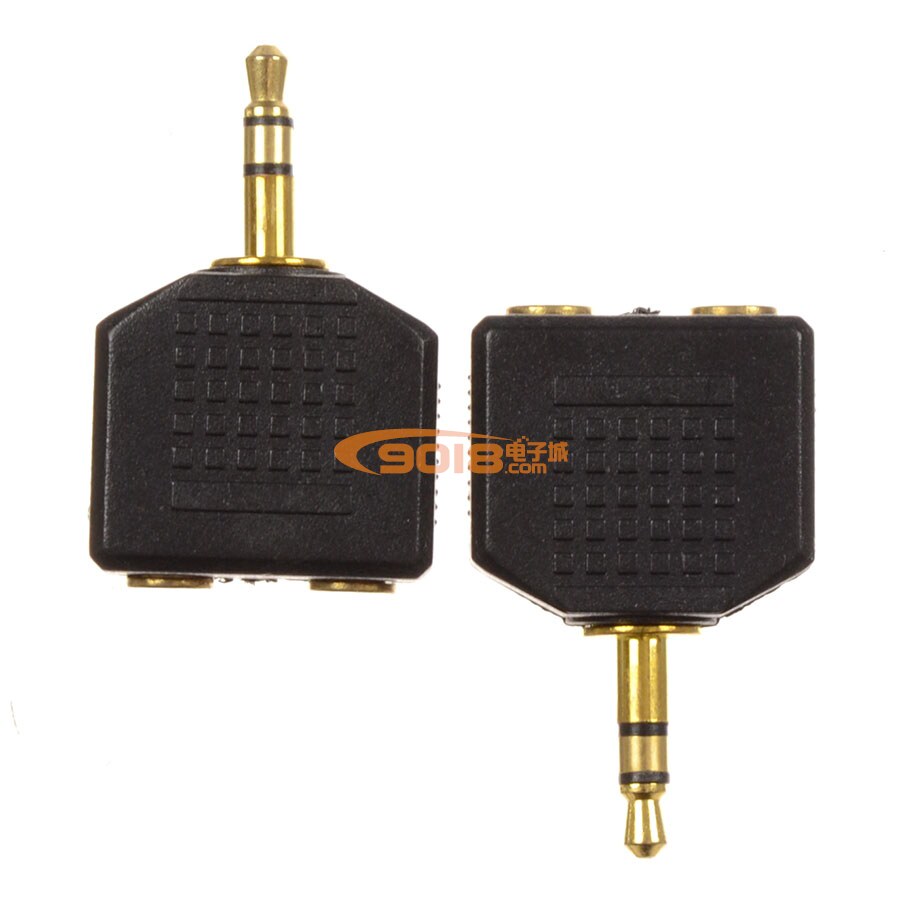 3 5MM headphones socket Turn 2 3 5 motherseat socket Gilded one - two plug Convert joint
