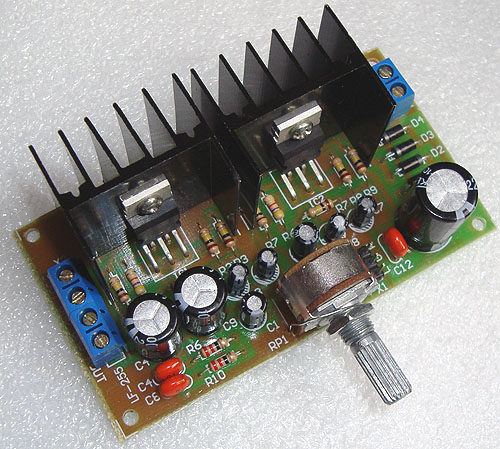 TDA 2030A Dual - channel 15W amplifier electronic production suite with rectification