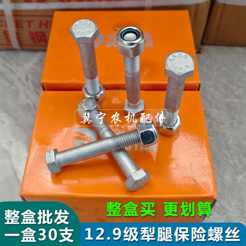 Hydraulic Flipping Plow Leg Screws 12.9 Grade High Strength Grille Plow Leg Insurance Screws Large Plow Safety Bolts