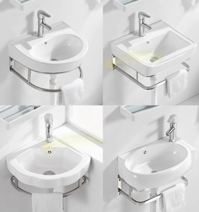 Wall-mounted washbasin small balcony pool ceramic washbasin basin makeup room gargle basin mini wall-mounted basin