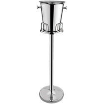 Stainless steel antler ice bucket shelf set luxury European champagne barrel rack with tripod ice wine bucket gold rack