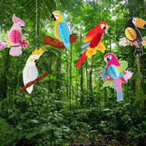 Shopping mall Supermarket Dragon Boat Festival event decoration Party scene Indoor Flamingo honeycomb ball ceiling ceiling pendant